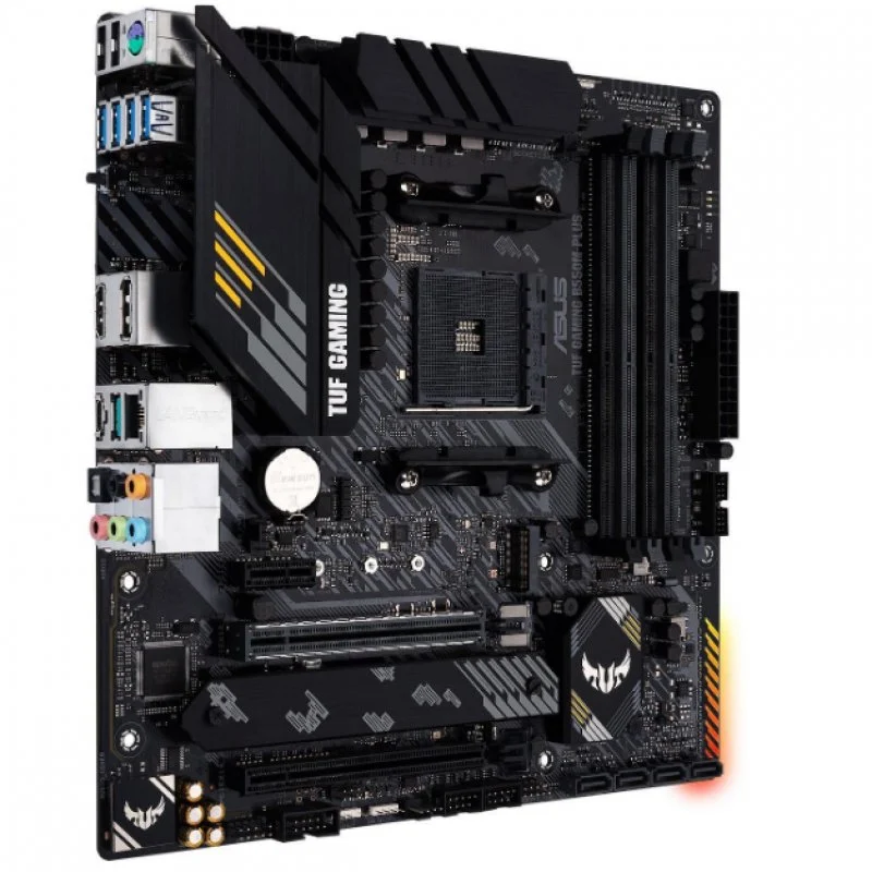 Detalle de Asus TUF GAMING B550M-PLUS: placa base sólida para gaming en formato m-ATX