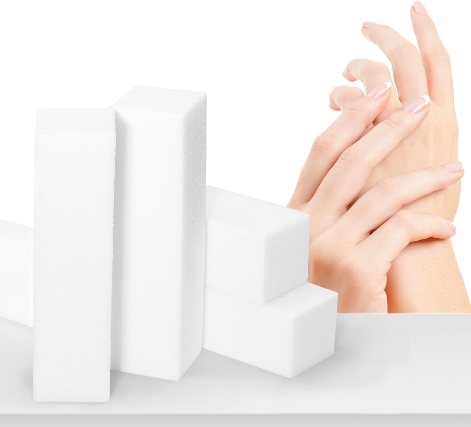 Detalle de 20 pezzi nail buffer quadrato in spugna e smeriglio per manicure e nail art fai da te