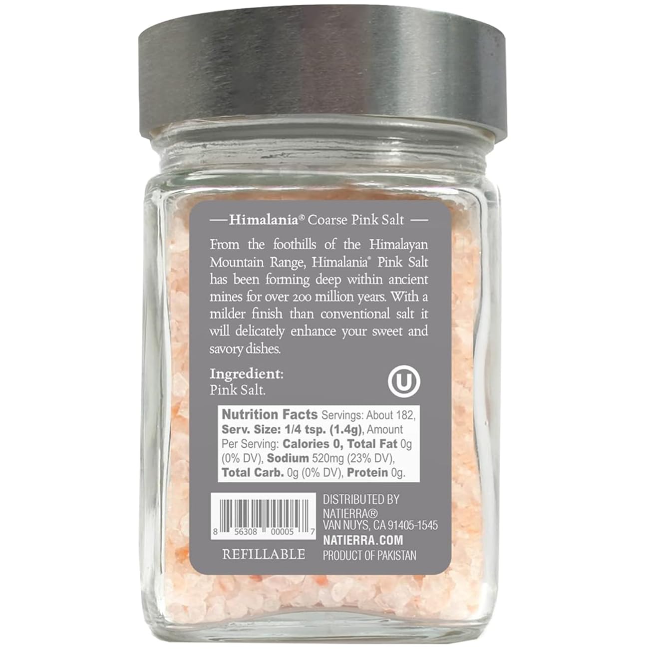 Detalle 2 de Natierra Coarse Pink Salt, 9 Ounce