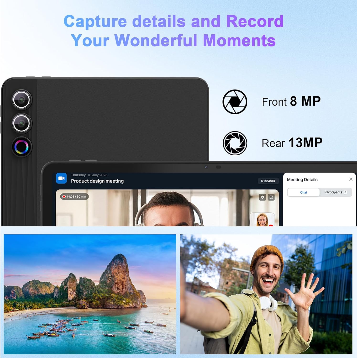 Thumbnail 4 de MUISOO 11.5-inch Android 15 Tablet (Octa-Core, 30GB RAM/128GB ROM, 5G WiFi 6) with Keyboard, Mouse & Case