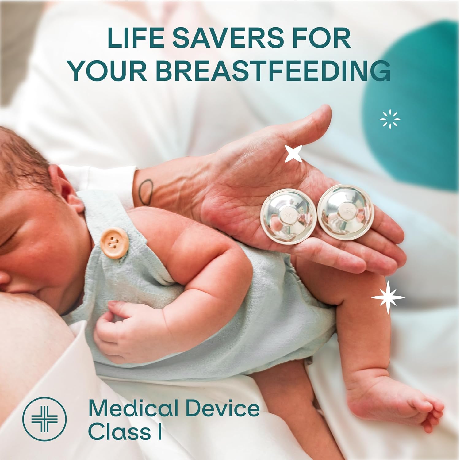 Thumbnail 4 de Koala Babycare Silver Nipple Shields (Tri-Laminate Silver) – Reusable Medical Device Nursing Breast Shields