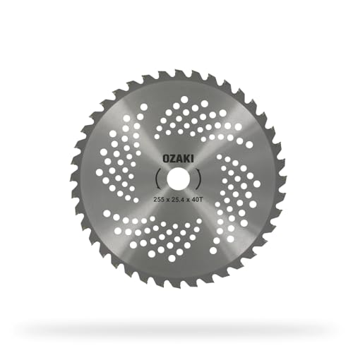 Detalle de OZAKI - Lame 40 Dents Pour Débroussailleuse, Dents à Pointe Carbure, 255 mm