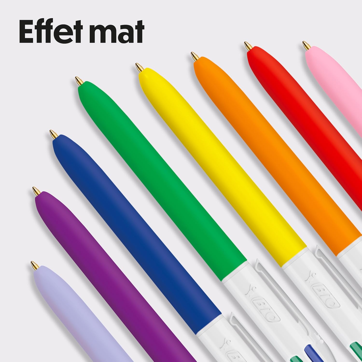 Detalle de BIC 4 Couleurs Le Bar à Couleurs – Coffret 12 Stylos-Bille Rétractables à Pointe Moyenne (1,0 mm) Corps Uni, Couleurs Assorties