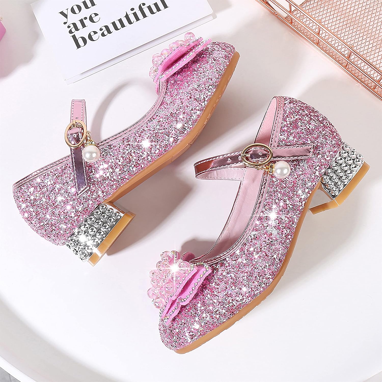 Thumbnail 3 de YOSICIL Principessa Scarpe con Tacco Rosa