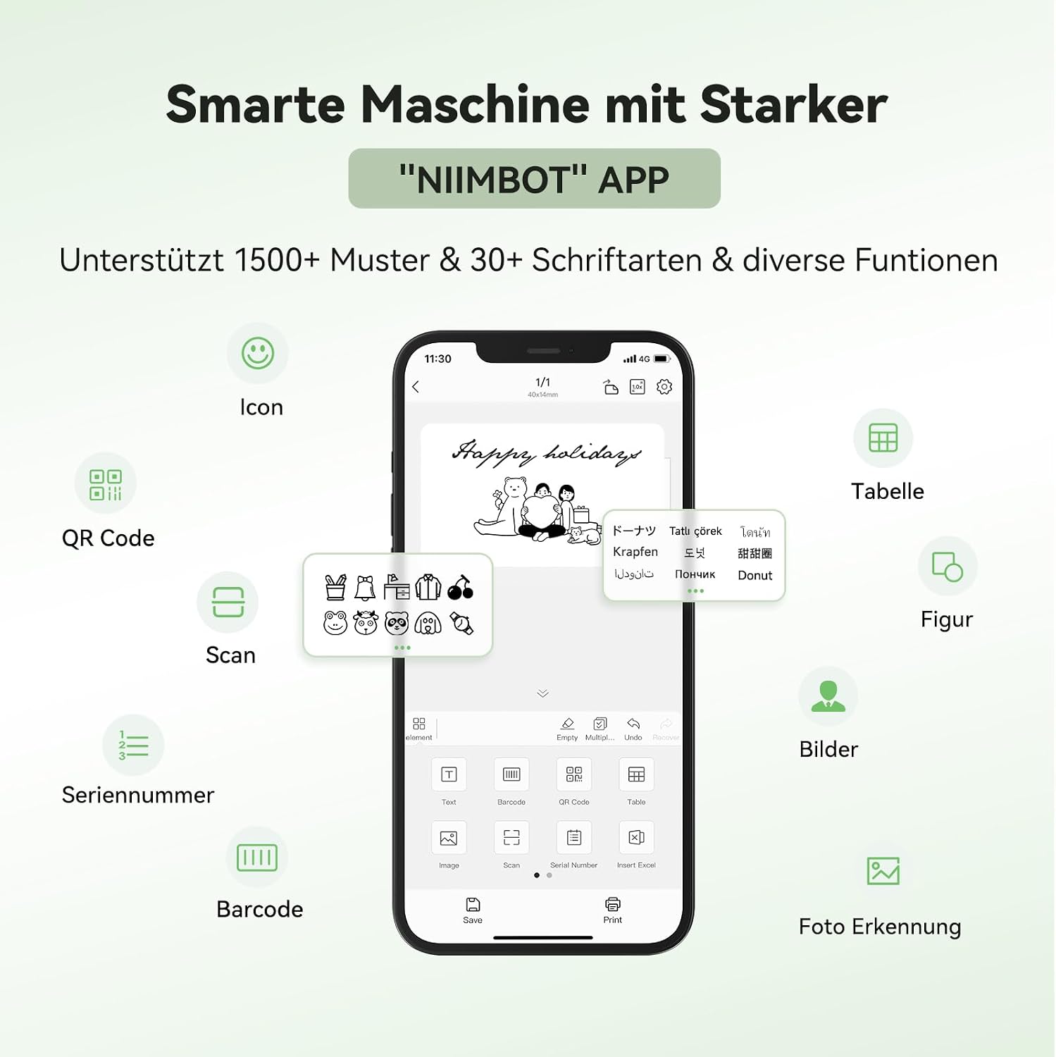Thumbnail 6 de NIIMBOT B21 Etikettendrucker Selbstklebe Label Printer 256 GB đ