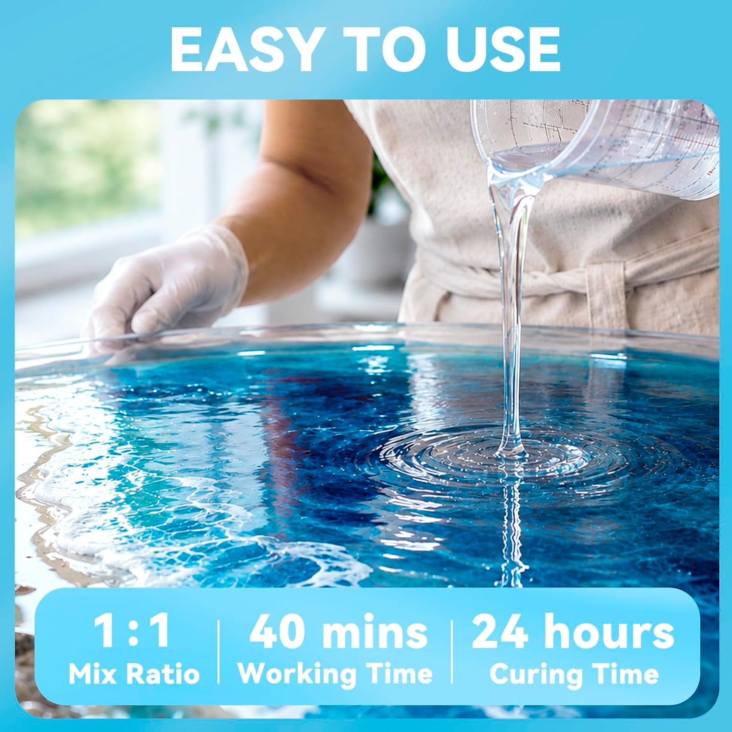 Detalle 2 de LET'S RESIN Epoxy Resin Kit, 1 Gallon