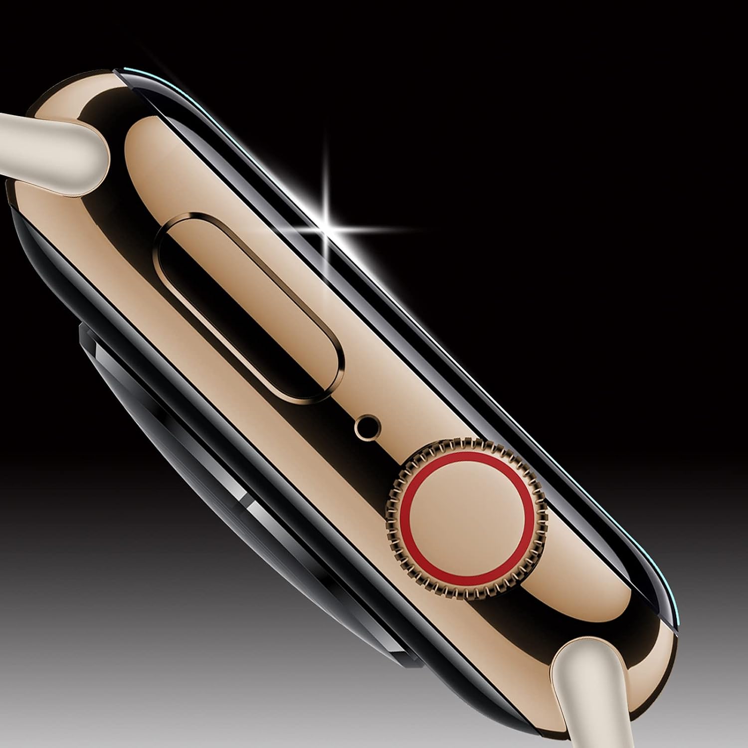 Detalle de JETech 0878- folia ochronna TPU do Apple Watch 40 mm, 3 sztuki, HD