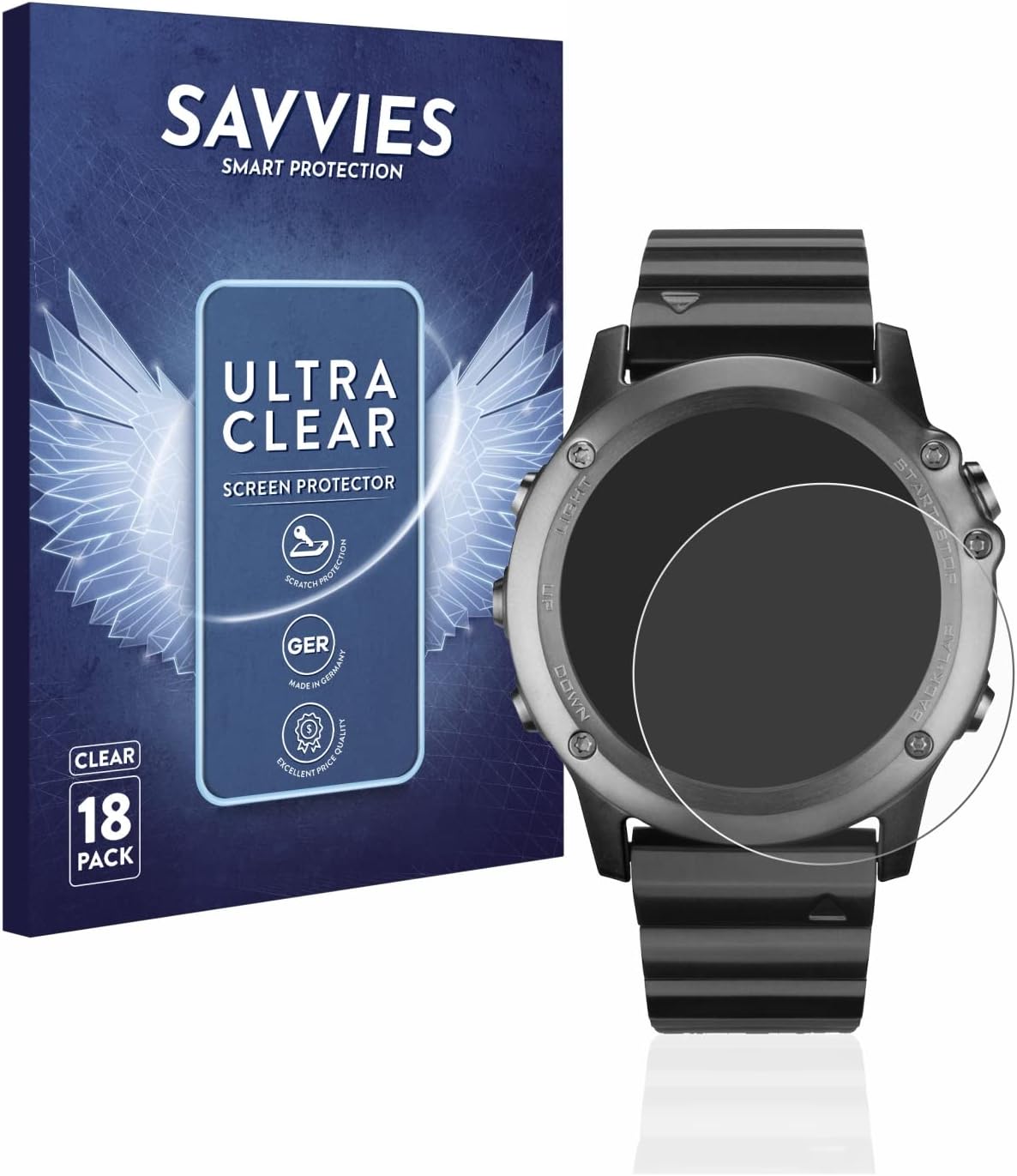 Savvies 18 Pezzi Pellicola Protettiva per Garmin fenix 3/3 HR – Protezione chiara e su misura