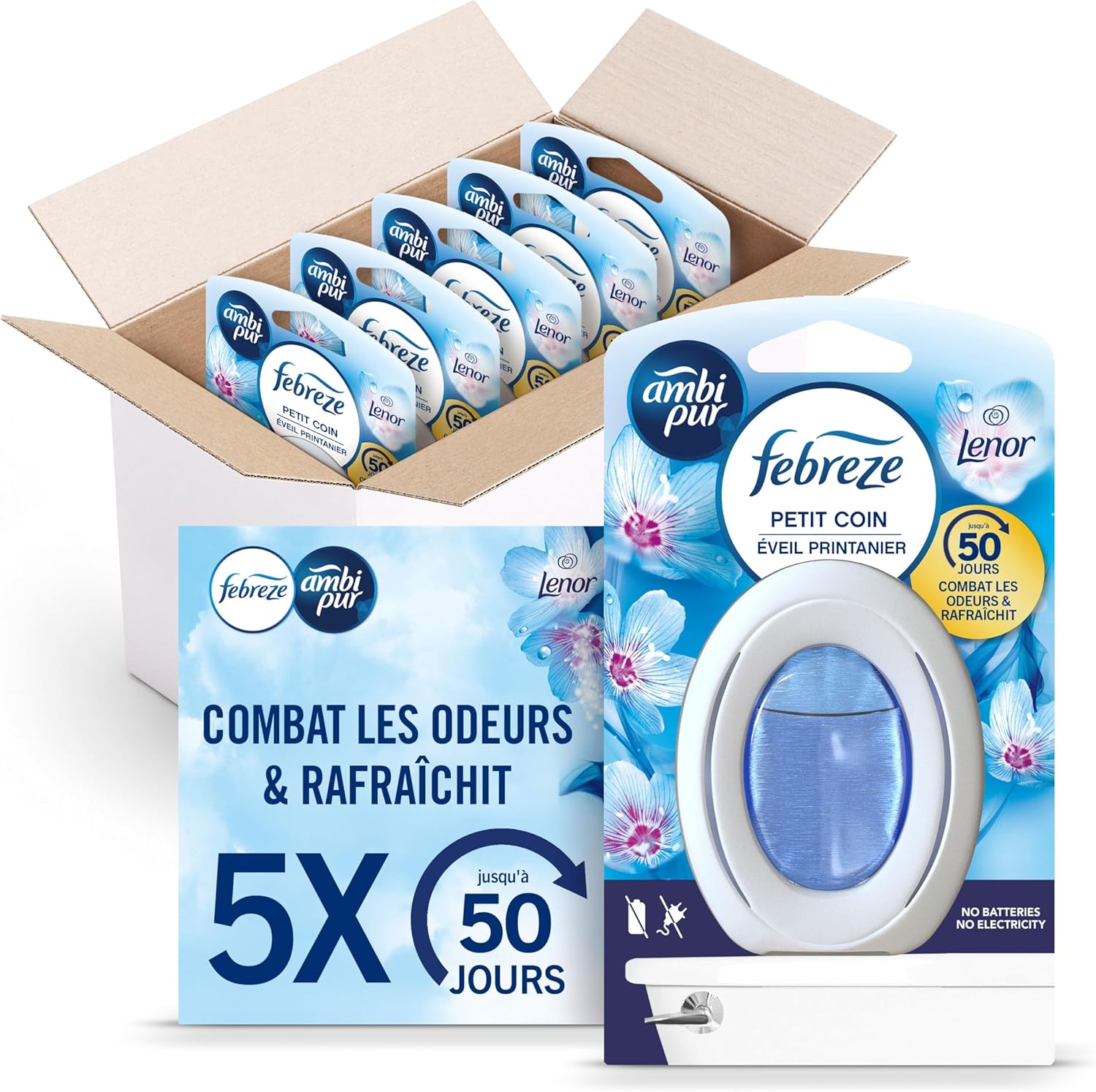 Febreze Petit Coin Désodorisant WC 7,5 ml ×5 — 50 jours