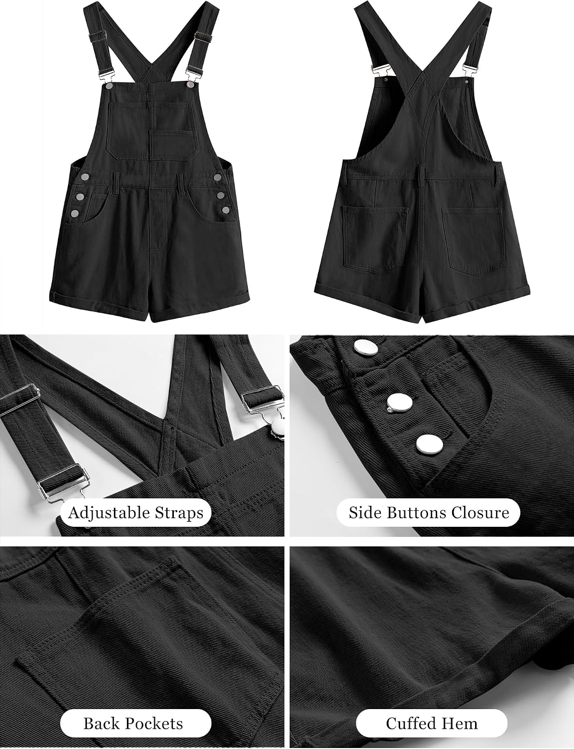 Thumbnail 5 de ANRABESS Denim Shorts Overalls for Women: Loose-Fit Jumpers for Summer 2026