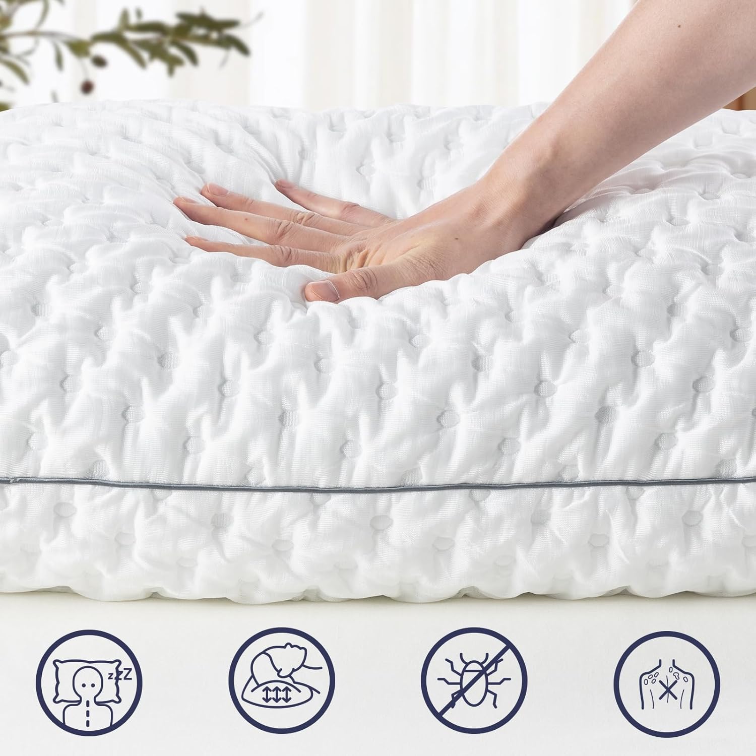 Thumbnail 2 de BedStory Shredded Memory Foam Pillow 50x75 cm