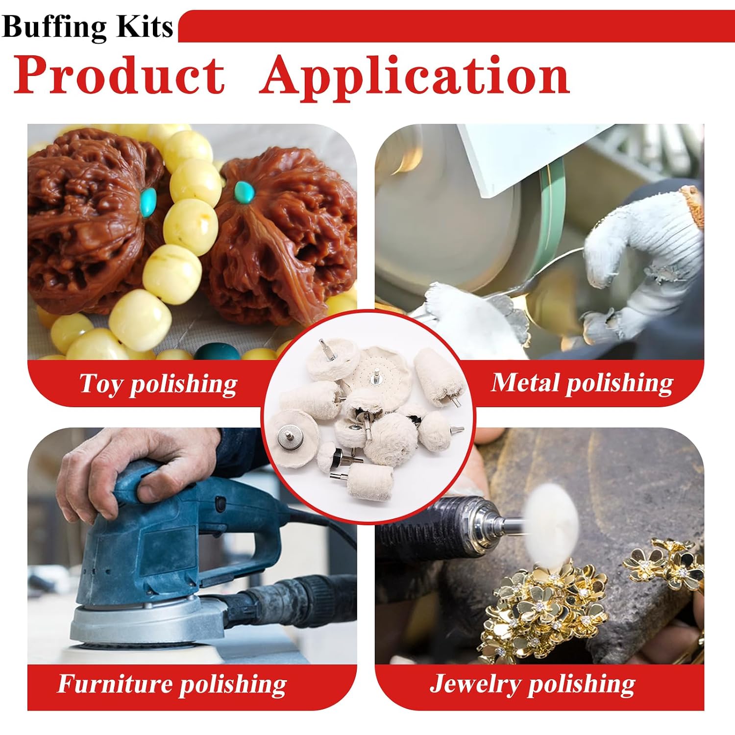 Detalle 2 de Tnisesm Buffing Wheel Kit for Drill