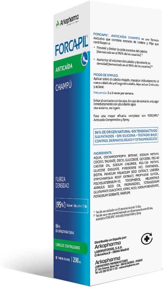 Thumbnail 1 de Arkopharma Forcapil-shampoo 200 ml: siliconenvrij met lindera-extract