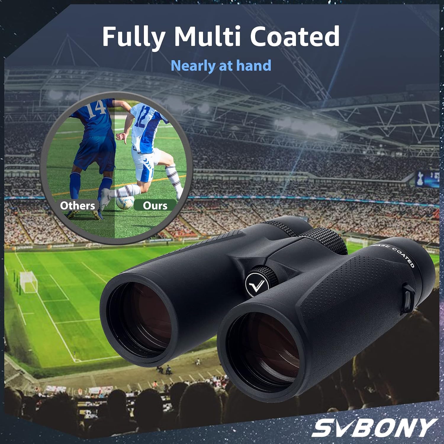 Detalle 2 de Svbony SV202 ED 8x42 Binocolo compatto per adulti con vetro ED e FMC