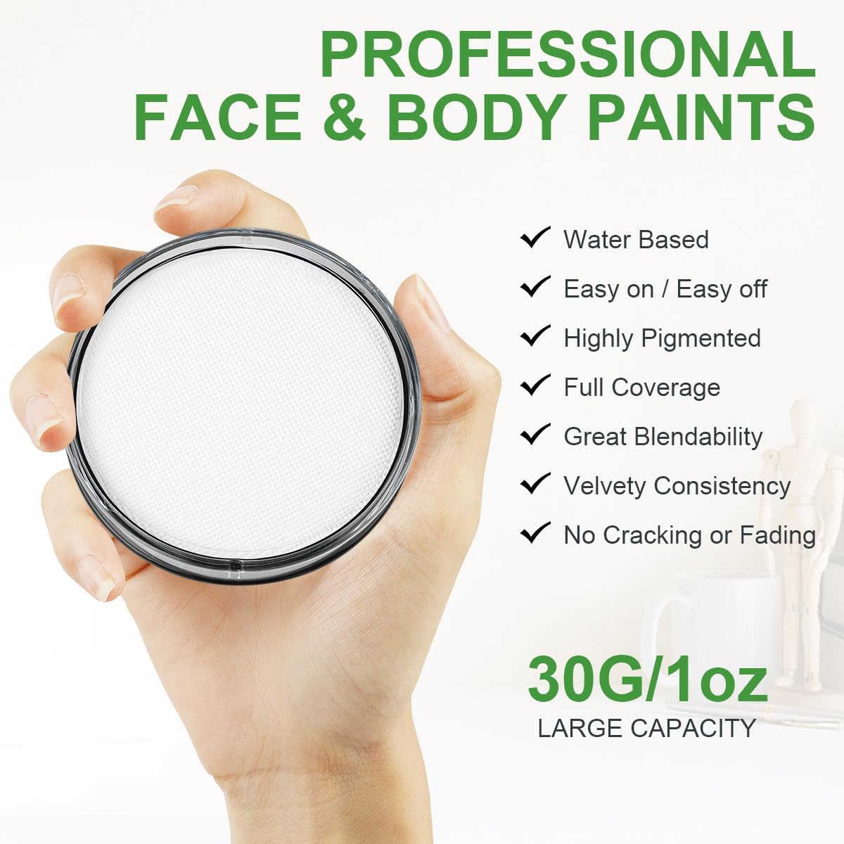 Thumbnail 3 de LOPHE Body Paint 30 g (1# Bianco) – pittura viso e corpo idrosolubile per bambini
