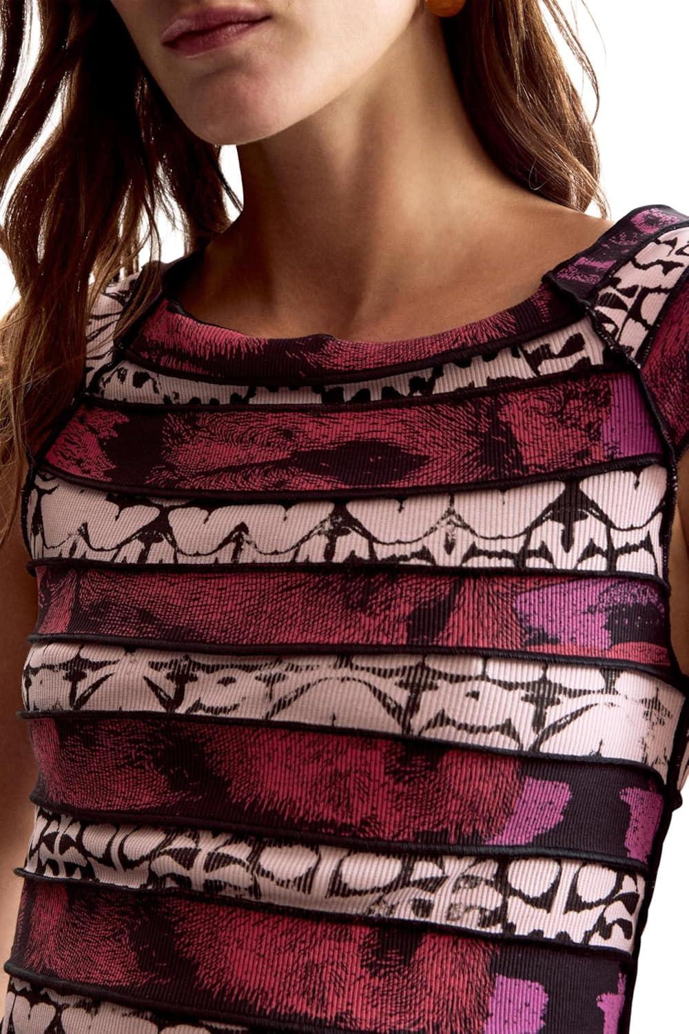 Thumbnail 2 de Desigual Animal Sacroix T-Shirt Rosso da Donna – Taglia M