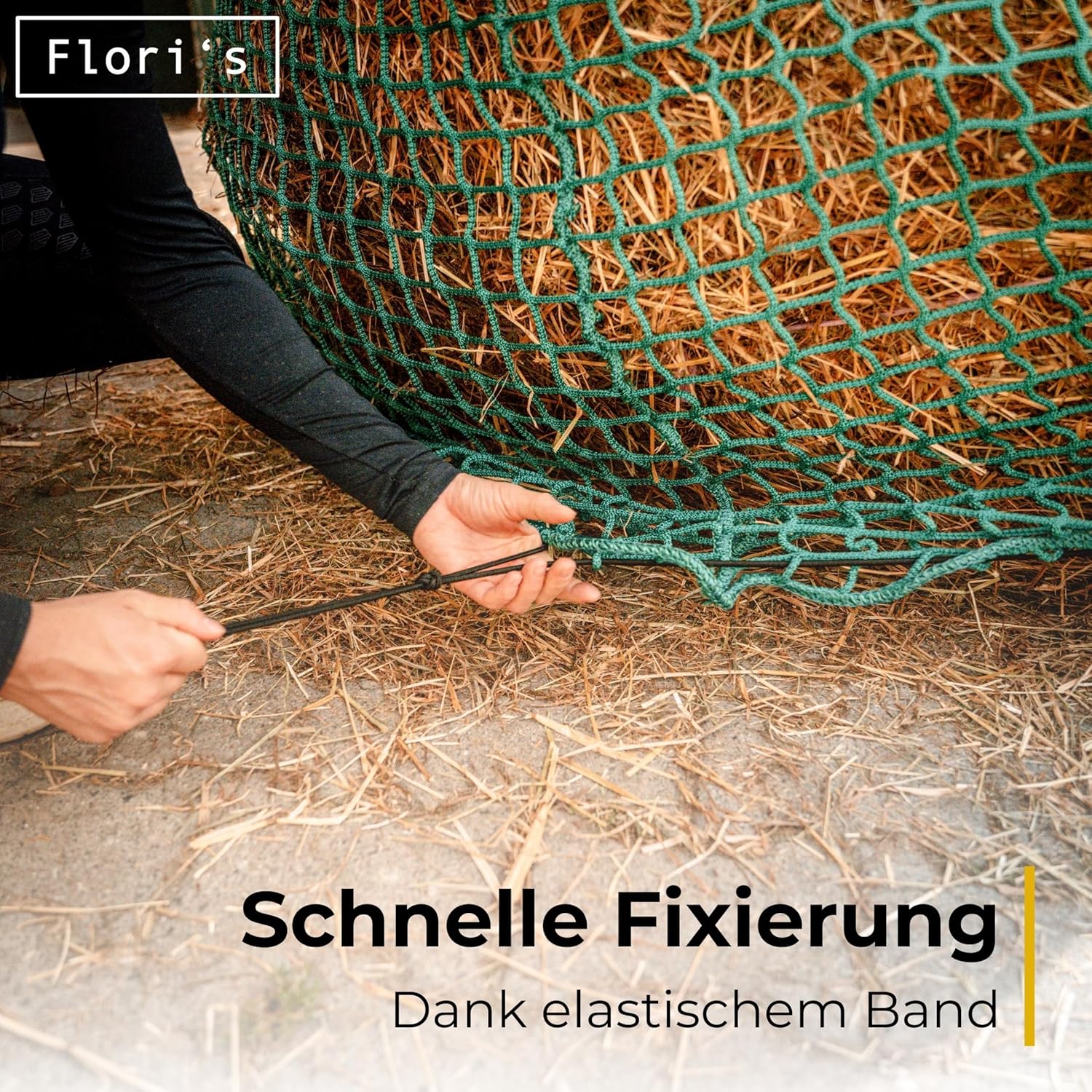 Detalle de Flori's® Heunetz Rundballen ø 150 cm 🐴