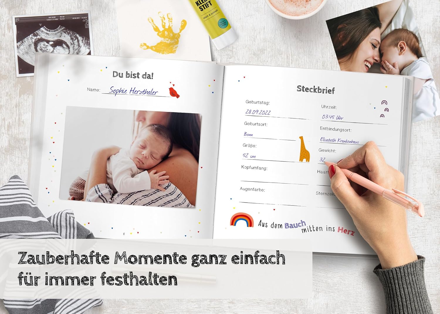 Thumbnail 2 de Babyalbum Unser erstes Jahr – Farbenfrohes Erinnerungsbuch fürs erste Lebensjahr