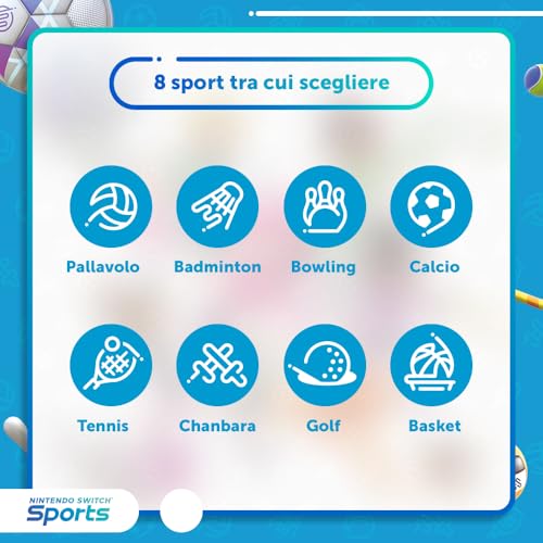 Detalle 2 de Nintendo Switch Sports, videogioco per Nintendo Switch con otto sport su scheda