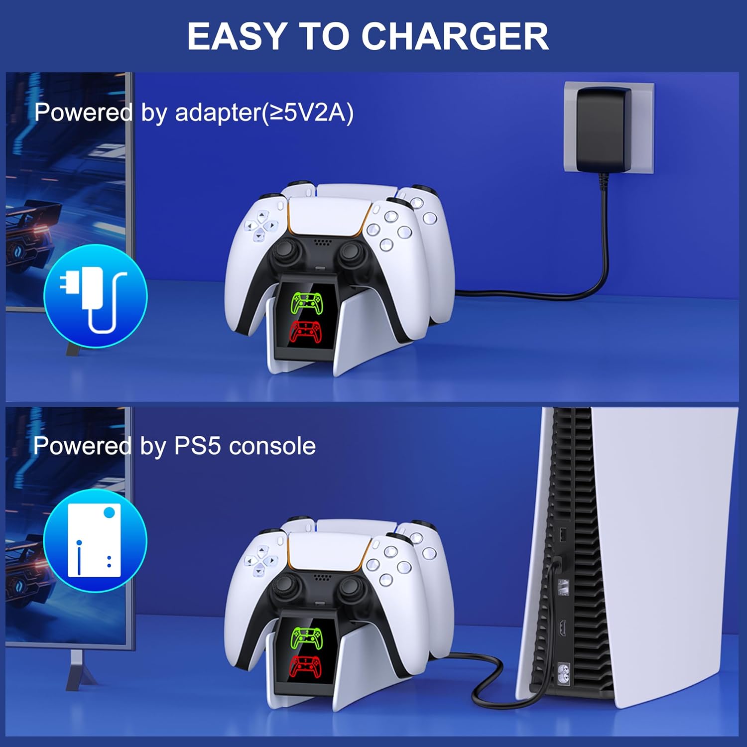 Thumbnail 5 de HELLCOOL PS5 Controller Charger 2H fast charging dock for DualSense controllers