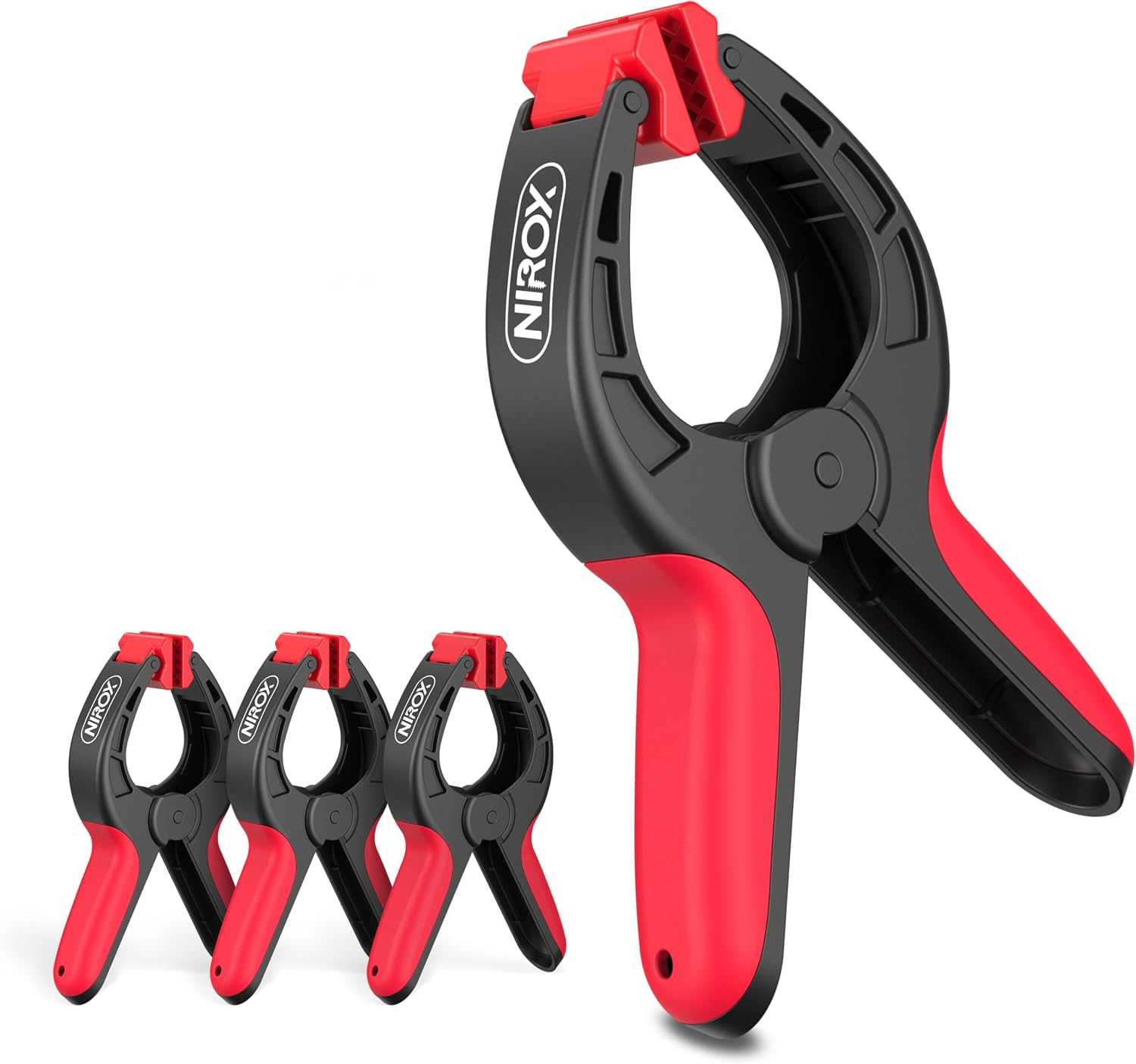 Nirox lot de 4 pinces à ressort (serre-joints) avec grande plage de serrage