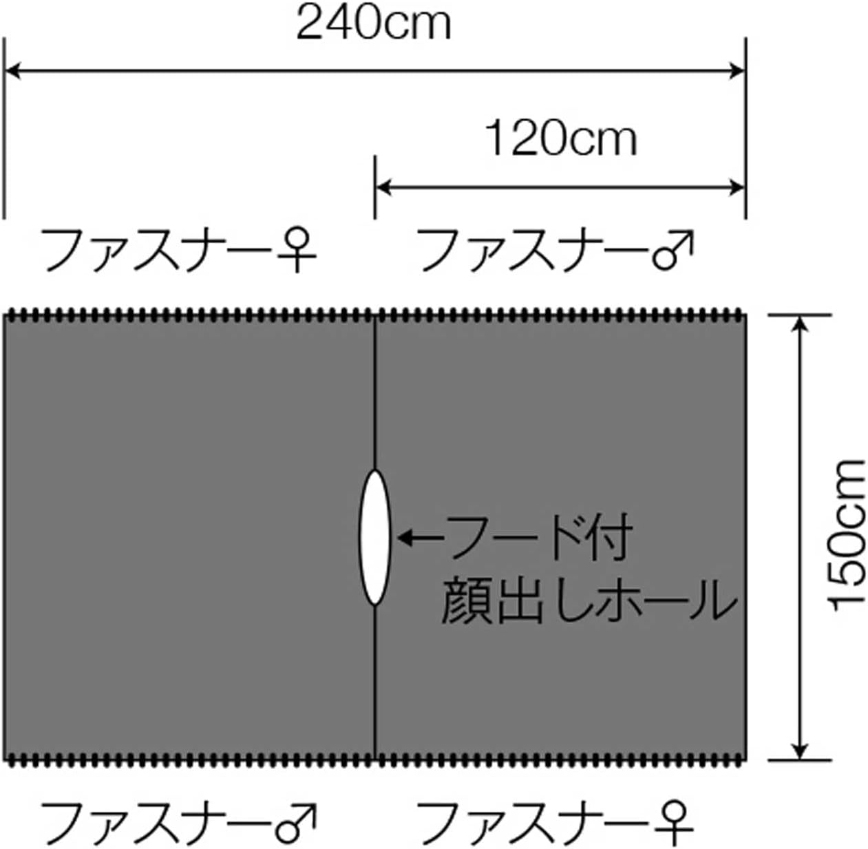 Detalle de DUNLOP アンアクター 遮光ポンチョ|タープ・シュラフカバーにも使える多用途タイプ