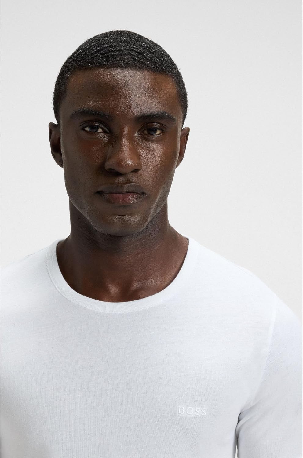 Detalle de Boss Tshirt RN 3P Classic - Camiseta blanca para hombre (M) de manga corta