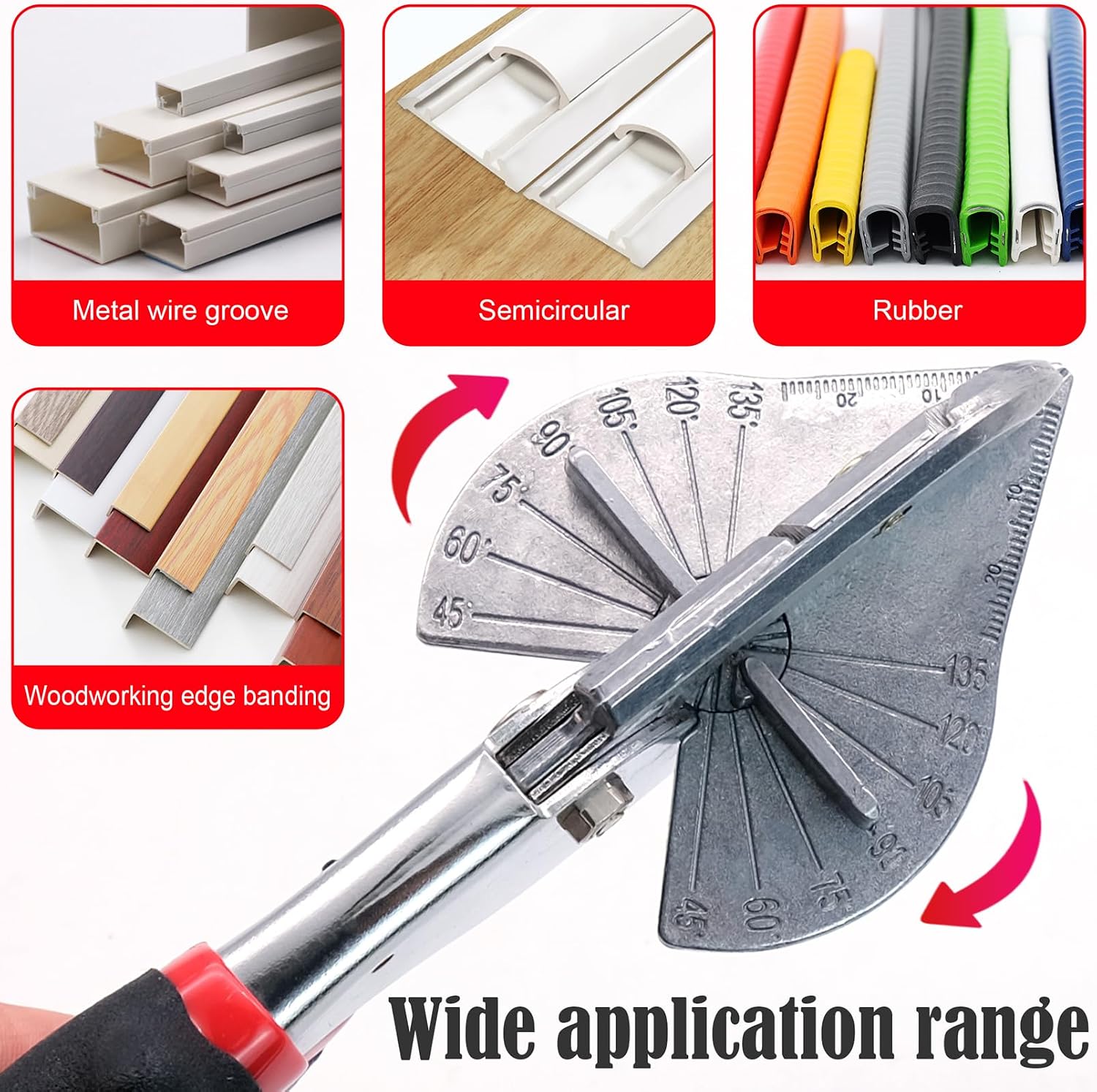 Detalle 2 de Mritrit YH063 Mitre Shears with 10 Replacement Blades, 45°–135° Cuts