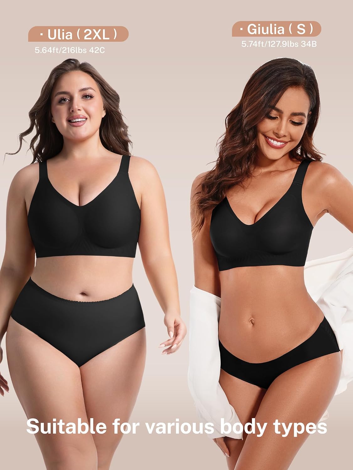 Thumbnail 6 de habibee Jelly Push Up Bra, Plus-Size Wireless Full Coverage, 32D-46E