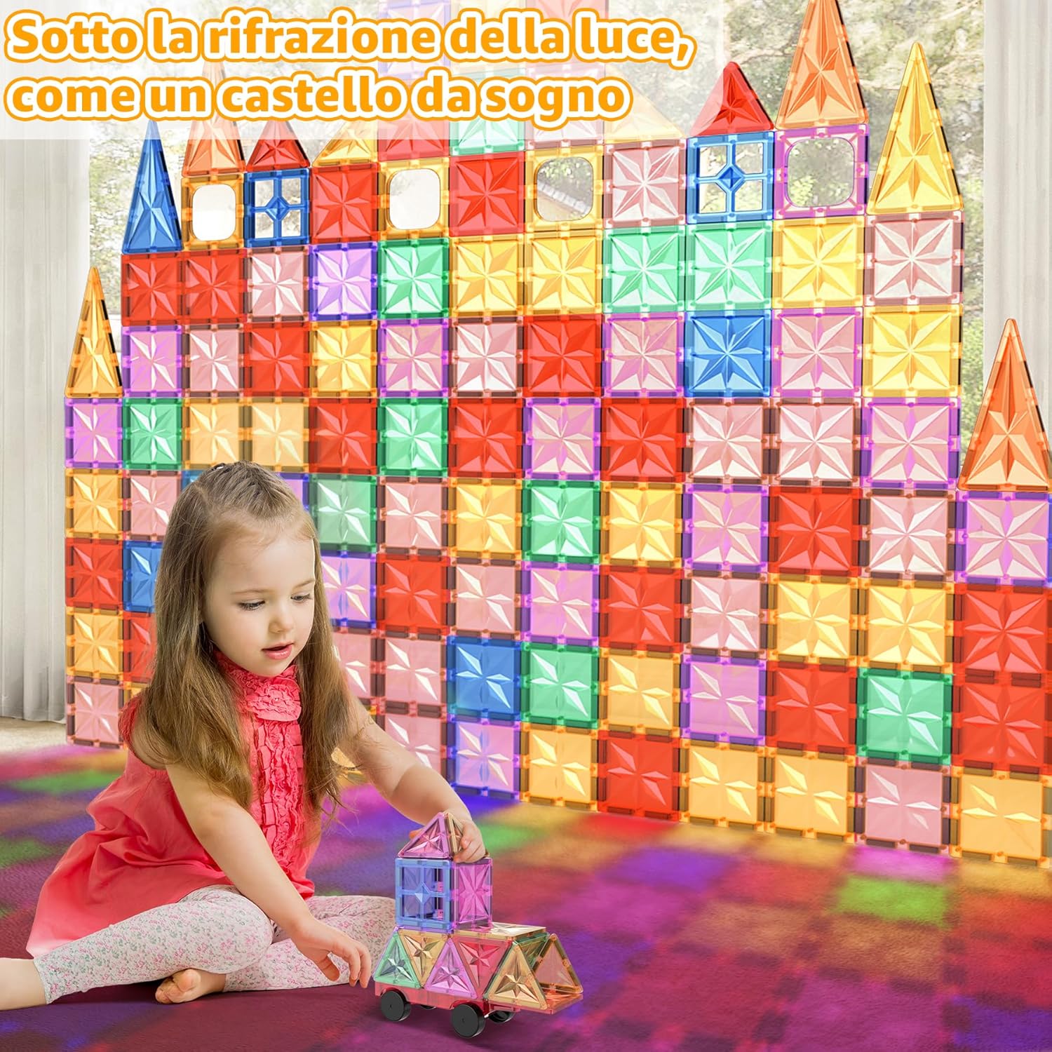 Thumbnail 2 de Perbabe Costruzioni Magnetici 61 Pezzi 3D Educativo Blocchi