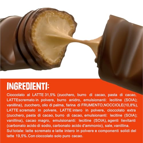 Detalle 2 de Kinder Bueno snack al cioccolato e nocciole, wafer ripieno, 30 confezioni