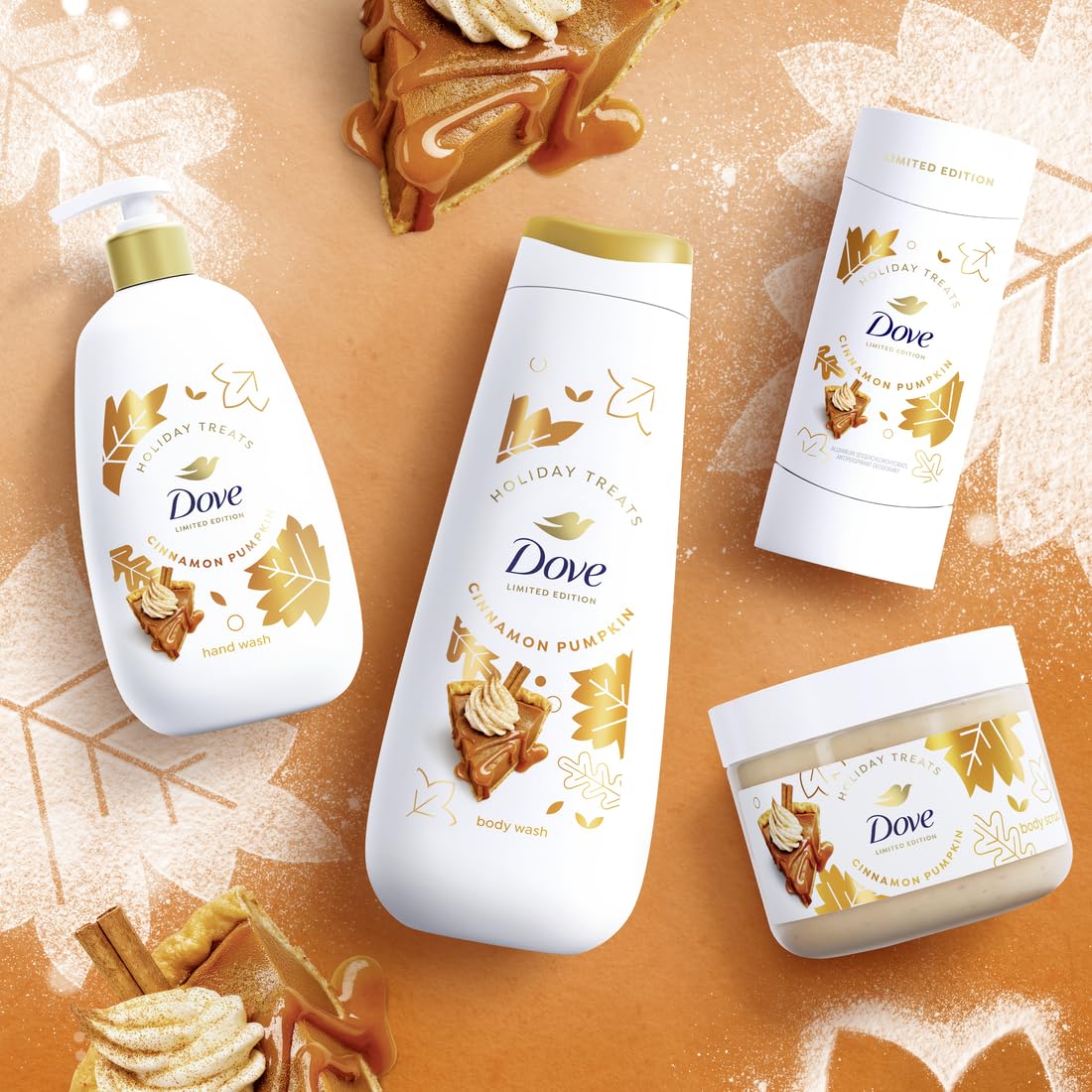 Detalle de Dove Cinnamon Pumpkin Pie Body Wash, 20 oz, Limited-Edition Holiday Scent