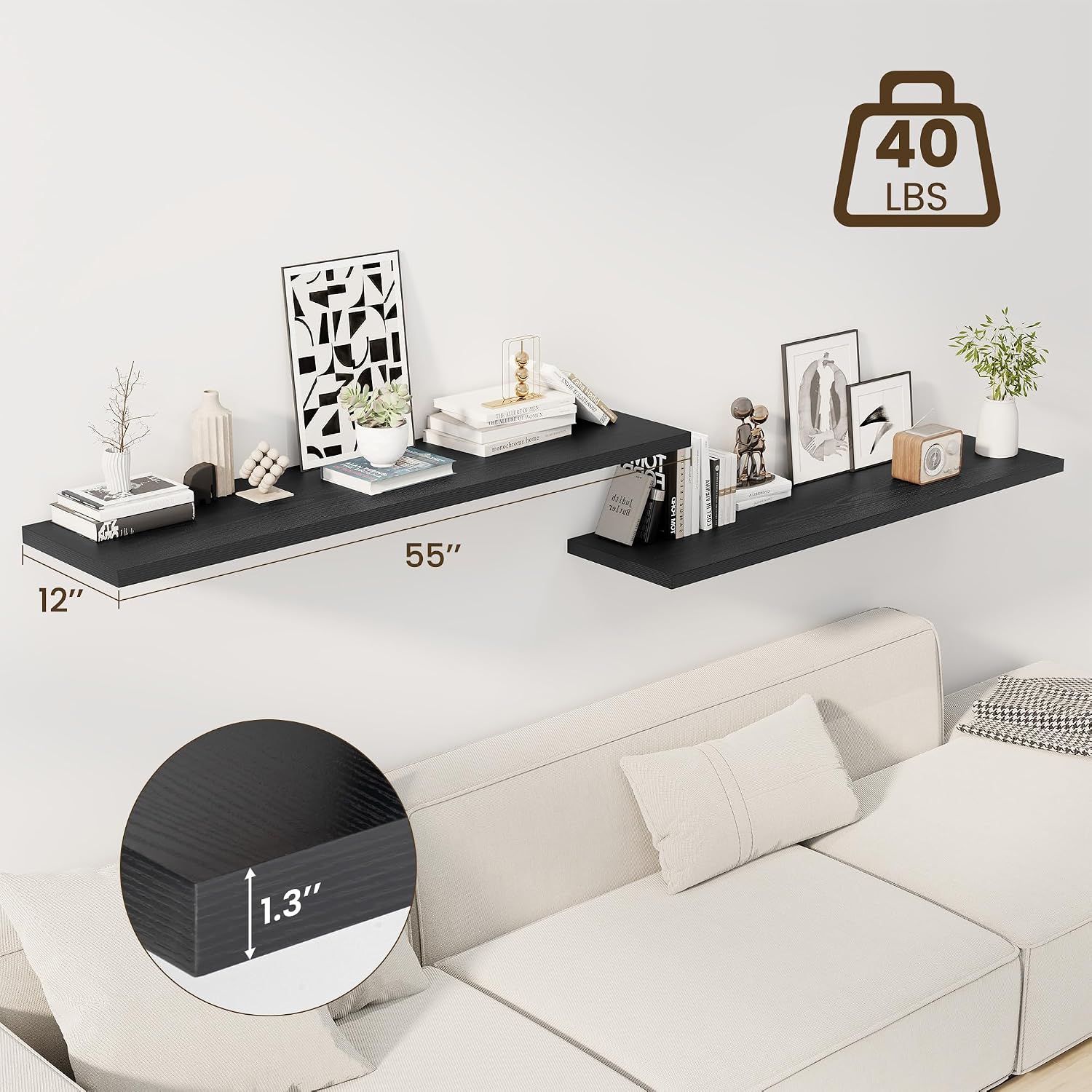 Thumbnail 3 de Dreamland Floating Shelves, 12-Inch Deep