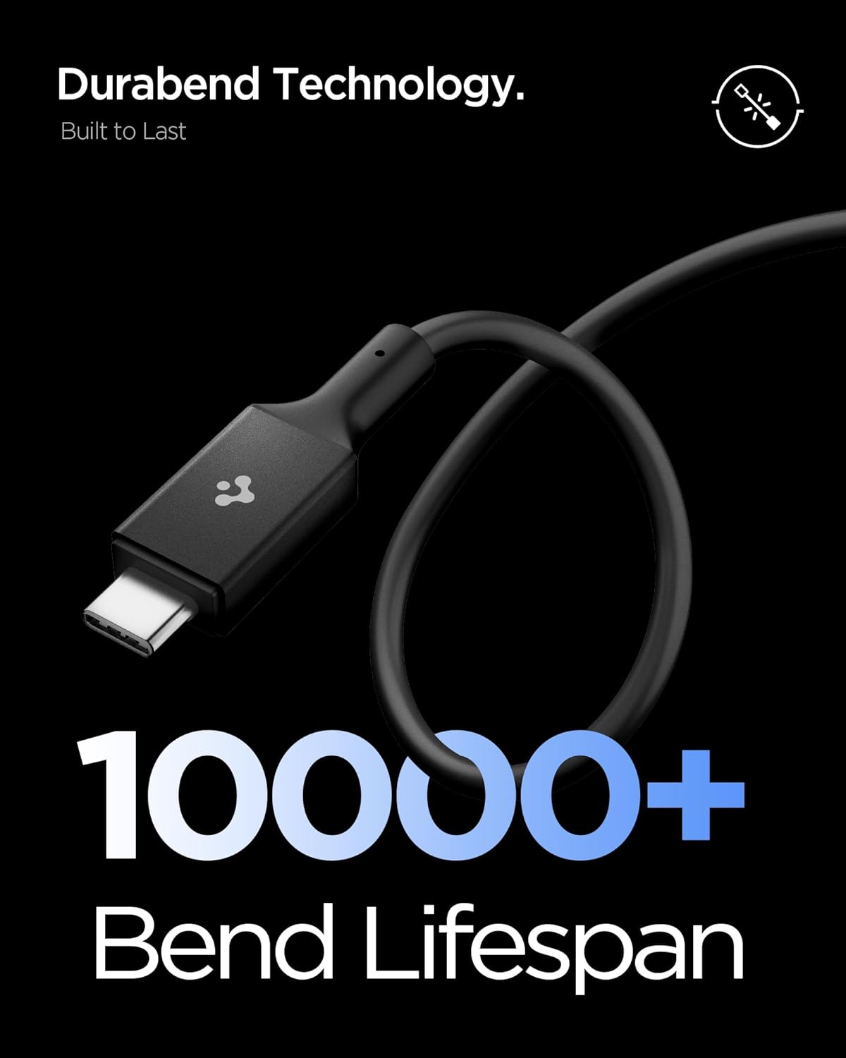 Thumbnail 4 de Spigen Essential Cavo USB Type-C USB-C 240W PD rapido 1,2 m con E-Marker e DuraBend (nero)