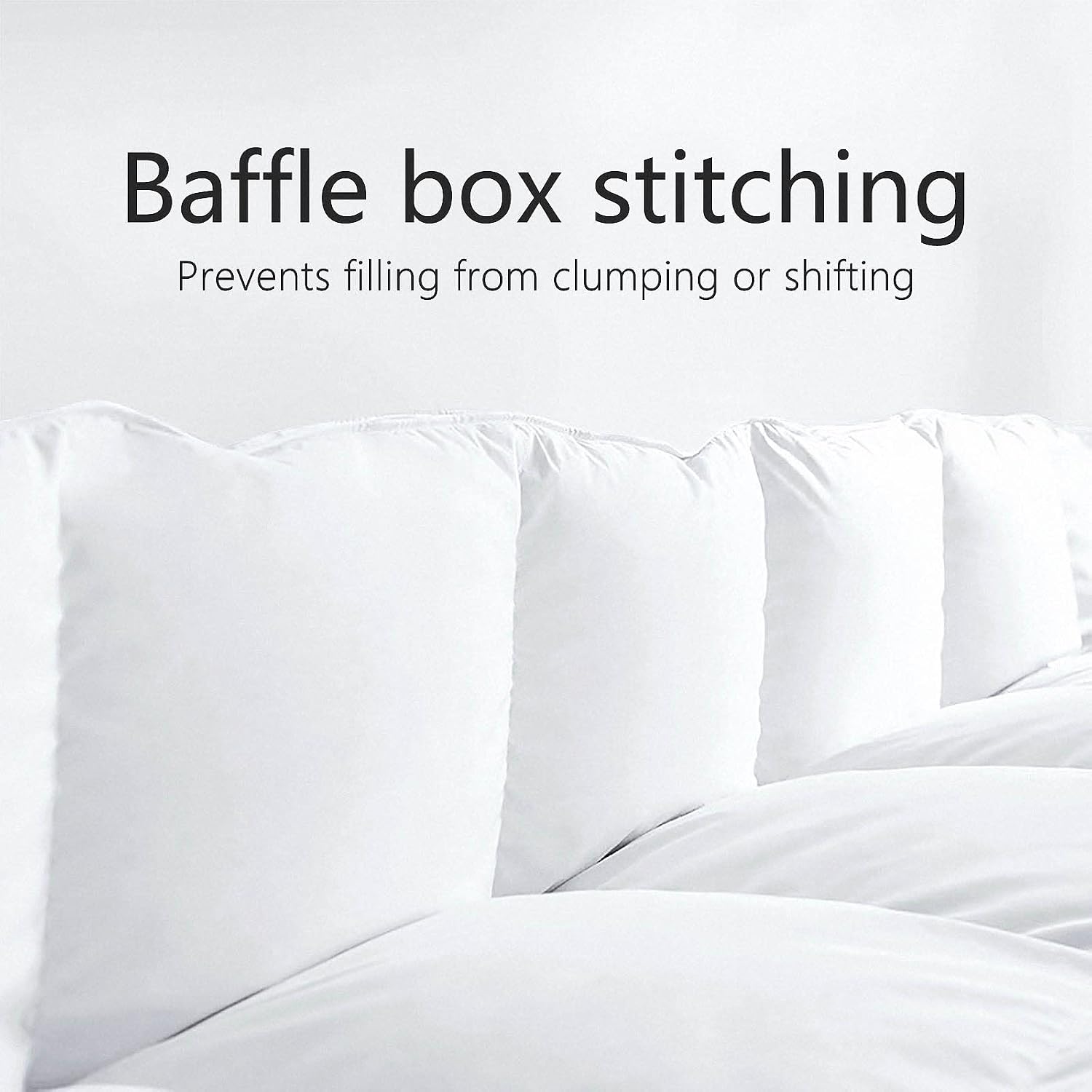Detalle de TEXARTIST Queen Comforter, All-Season Down Alternative, 4D Spiral Fiber, White