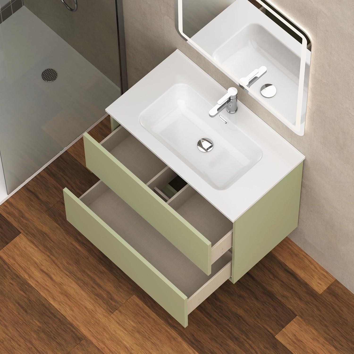 Detalle 2 de Baikal Klay 90 cm Mueble de baño suspendido