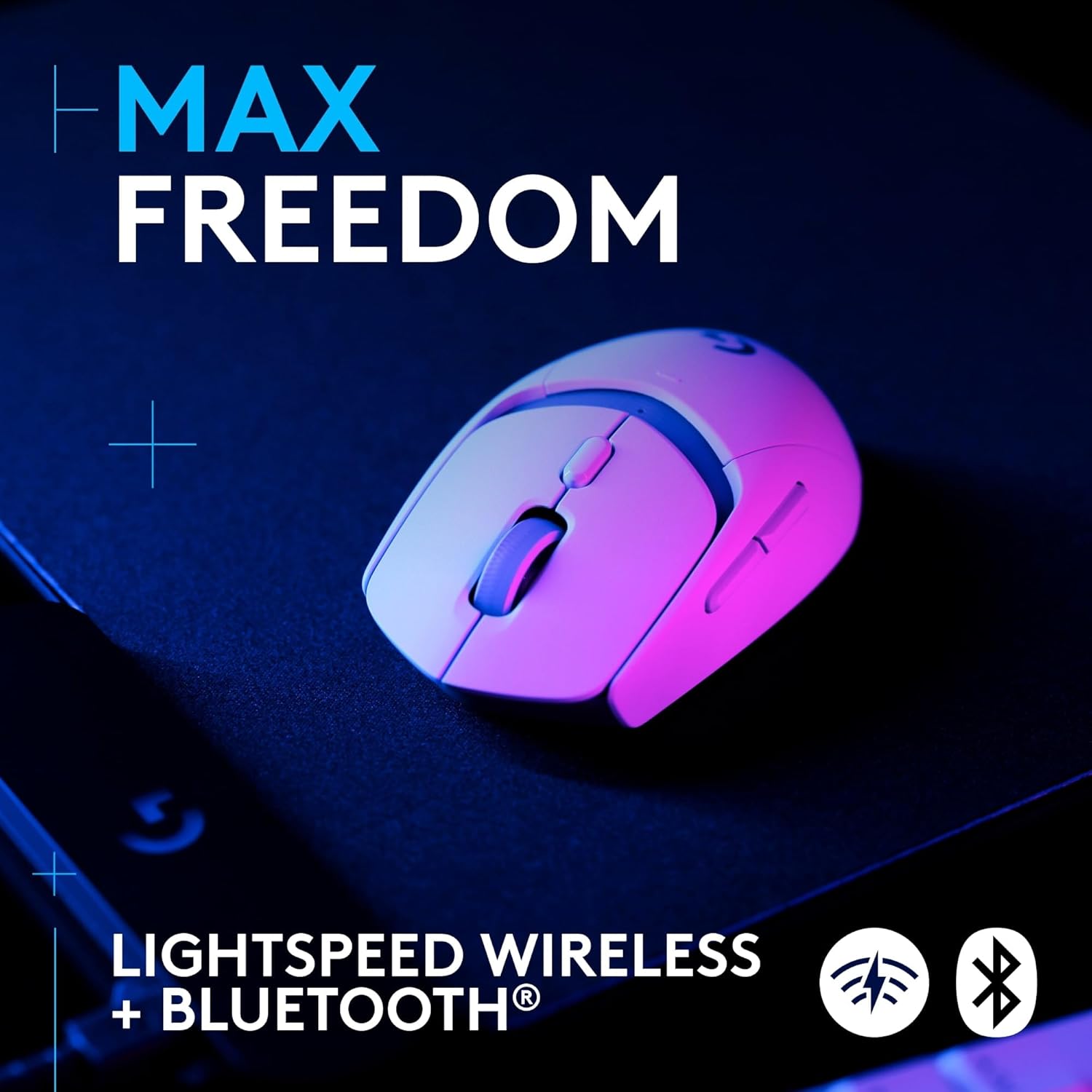 Thumbnail 2 de Logitech G309 LIGHTSPEED Wireless Gaming Mouse (White) with HERO 25K sensor, LIGHTFORCE hybrid switches