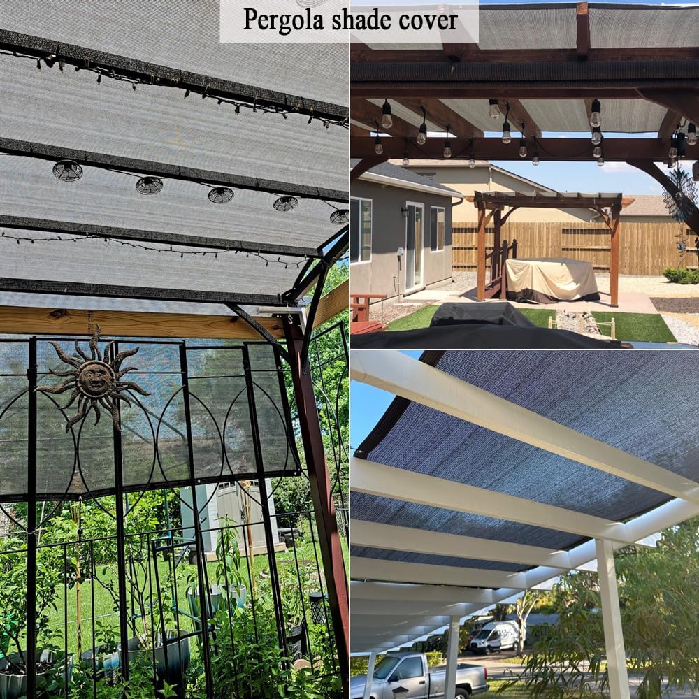 Detalle de Vocray 90% Sun Shades for Patio (3x9 m) – Breathable UV Blocking Mesh for Pergolas, Balconies and Gardens