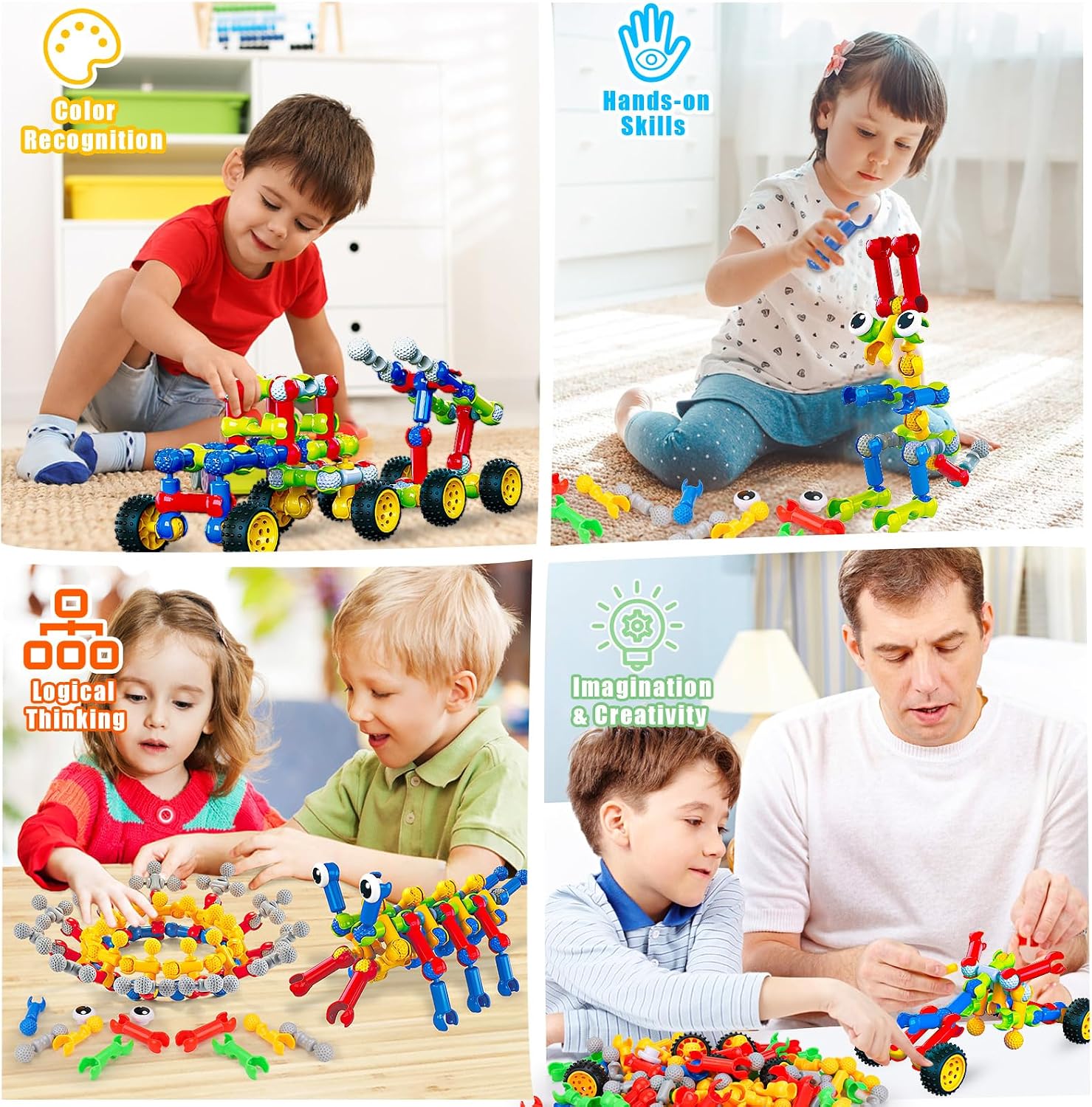 Thumbnail 3 de Kids STEM Building Toys for 4-8 Year Old Boys – 186PCS Educational Engineering Construction Set