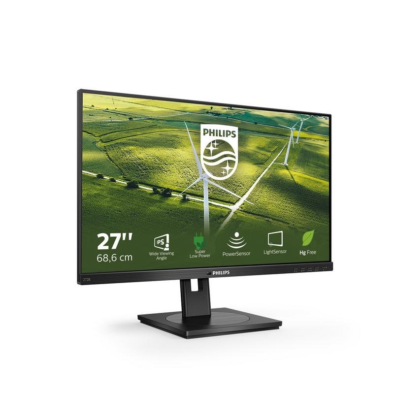 Detalle 2 de Monitor Philips B Line 272B1G/00 – 27" IPS FullHD 75Hz, Altura Ajustable, USB, Altavoces