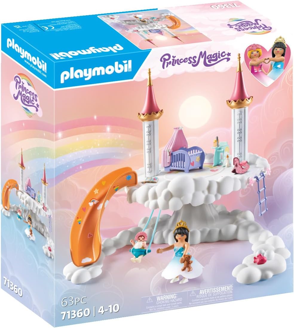Detalle 2 de PLAYMOBIL Princess Magic 71360 babykamer met wieg, glijbaan en 61 accessoires