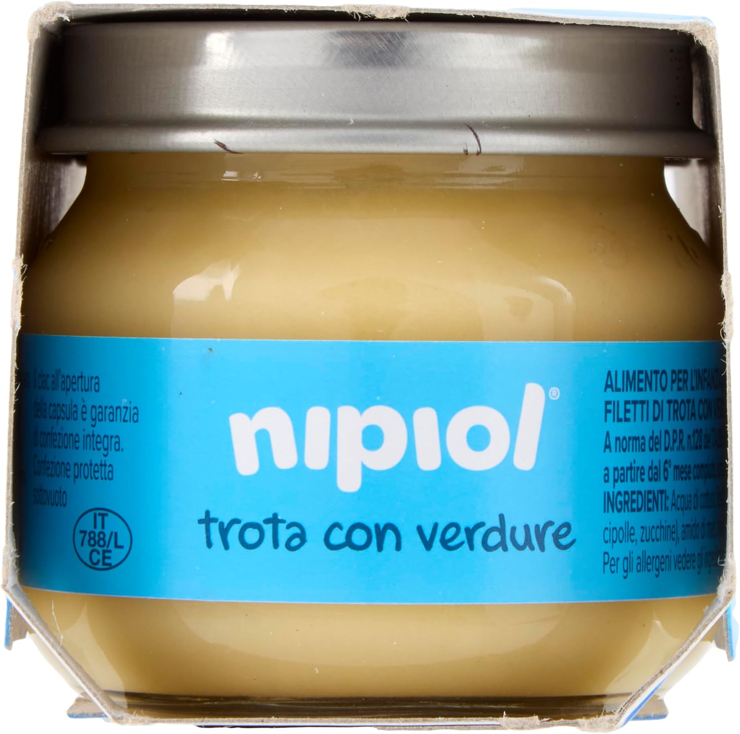 Detalle de Nipiol Omogeneizzato Trota – 24 vasetti da 80 g (2x80 g x 12 confezioni)