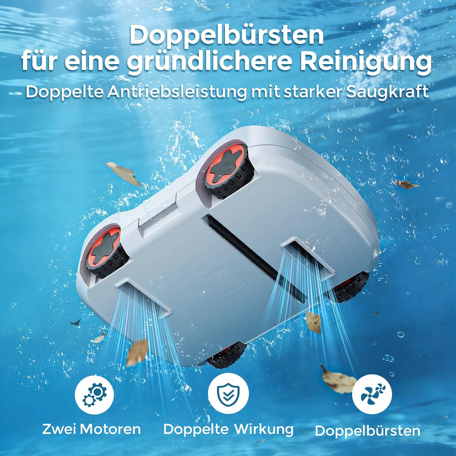 Thumbnail 5 de Poolroboter Kabellos Akku – C5 für Aufstell- & Einbaupools bis 200 m², 180 Min Laufzeit