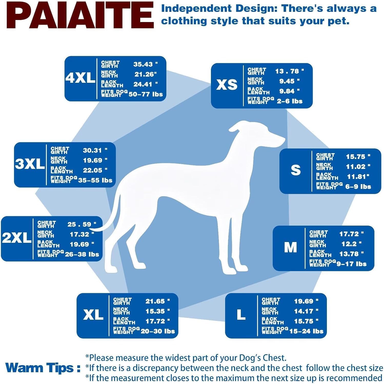 Detalle de Paiaite Dog Pajamas, Size L