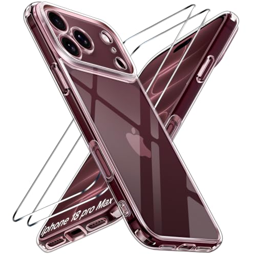 Detalle de ivoler Clear Case for iPhone 18 Pro Max with Full Camera Protection and 2 Screen Protectors