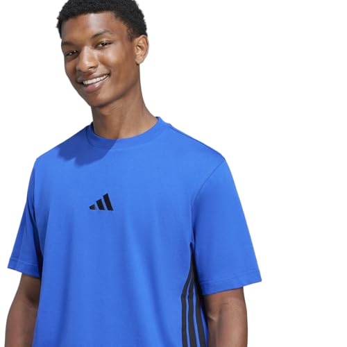 Thumbnail 5 de Camiseta adidas Uomo Essential Three Stripes Single Jersey de algodón con cuello redondo