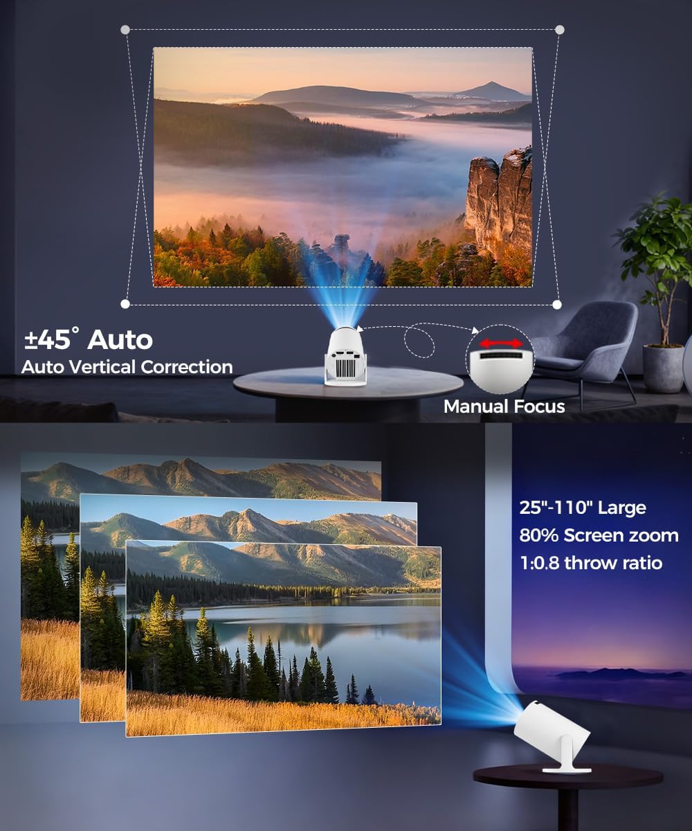 Detalle de Magcubic Mini Beamer 4K Projektor 200 ANSI Lumen