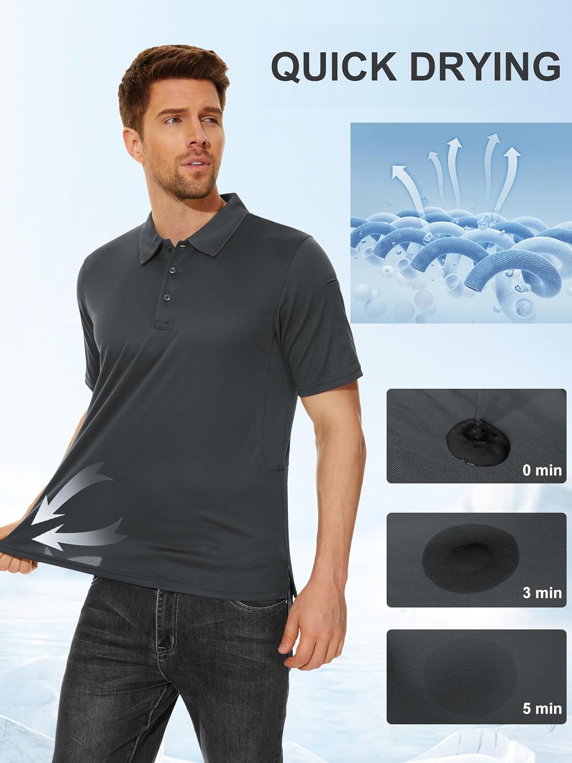 Thumbnail 3 de MAGCOMSEN Golf polo shirt, quick dry