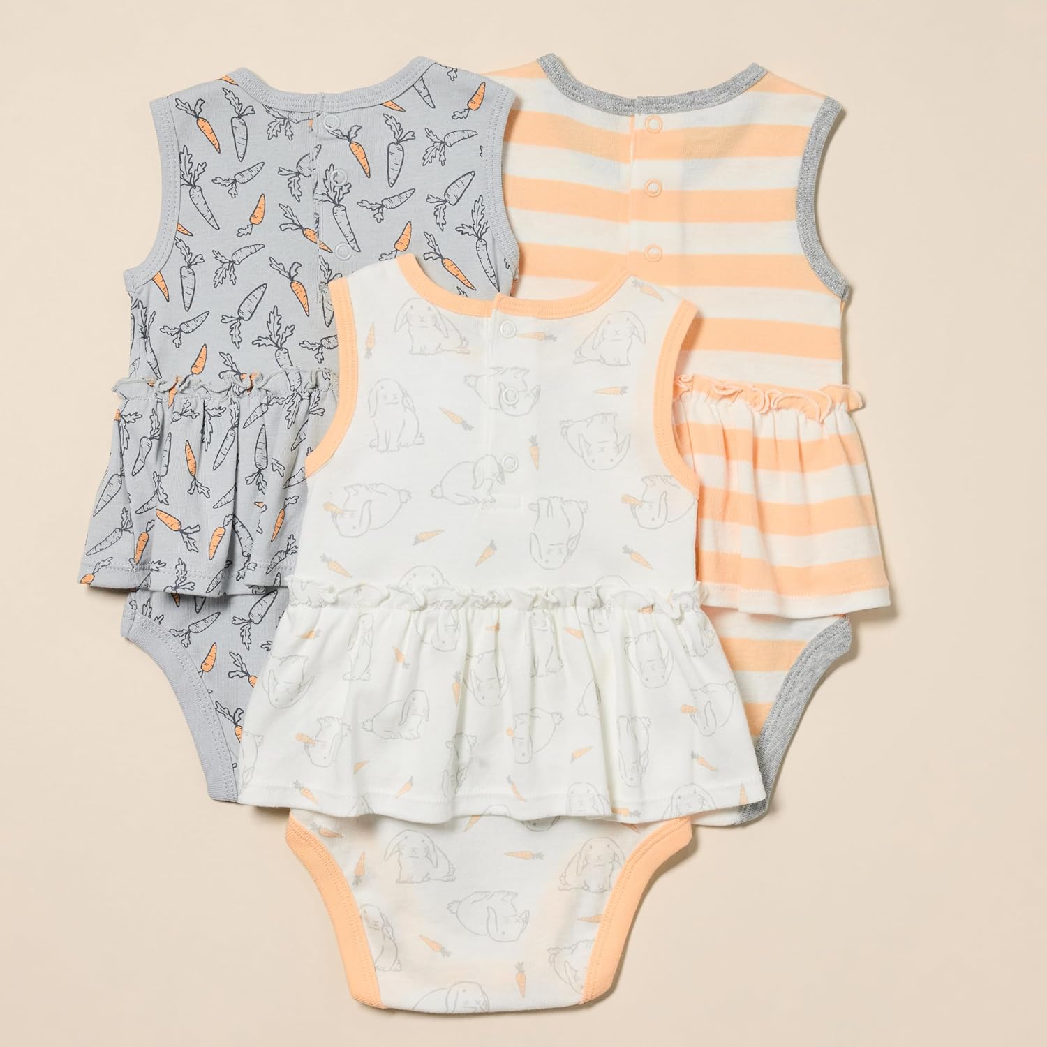 Detalle 2 de Amazon Essentials Bimba 0-24 Abiti con Body Senza Maniche – Cotone Morbido e Comfort daily