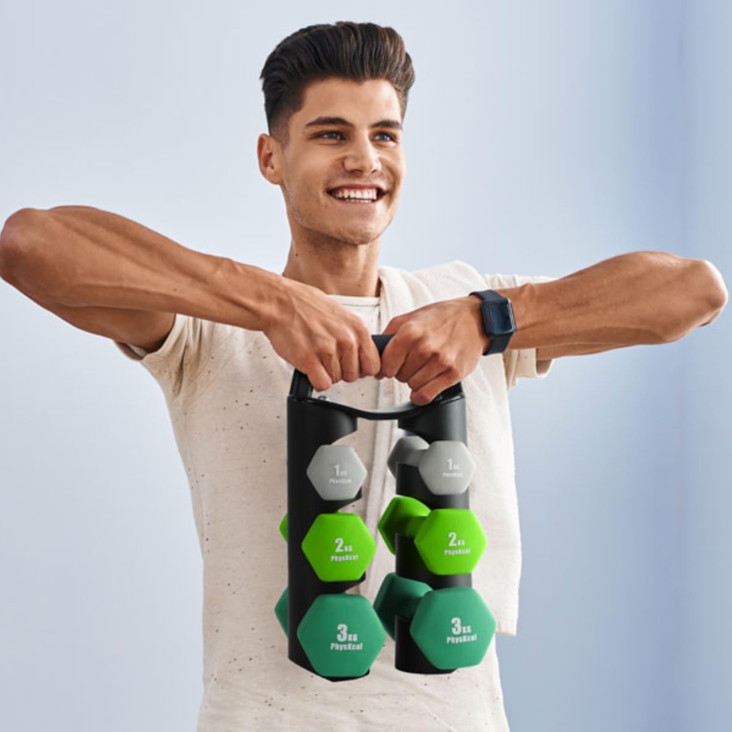 Thumbnail 6 de PhysKcal Dumbbells Set 1–3kg with Rack